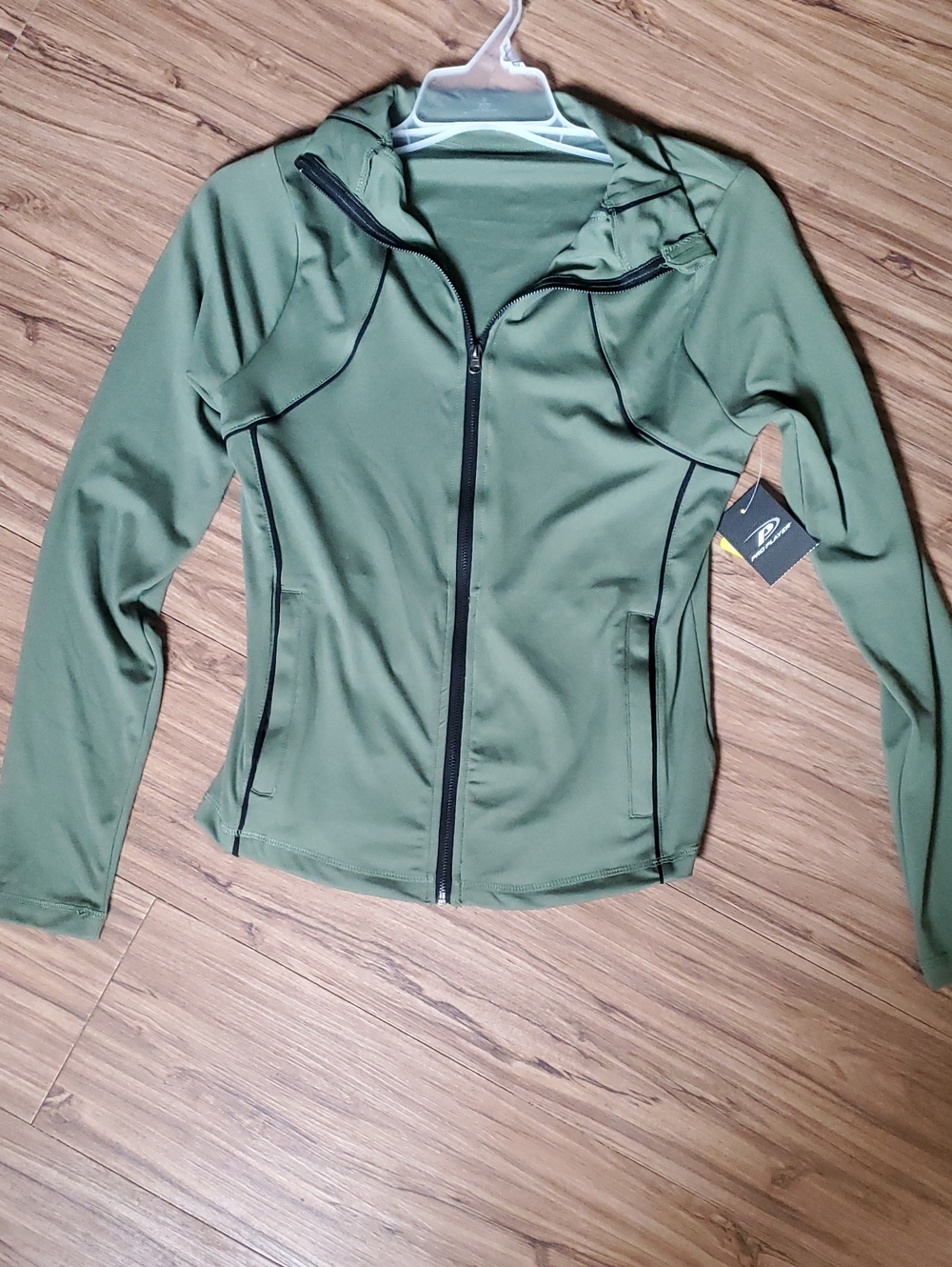 Olive Green Zip-Up Hoodie Jacket